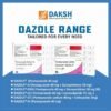DAZOLE gastroprotective range by Daksh Pharma – Pantoprazole and prokinetic formulation pack.