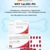 CALDEC-PM softgel capsules with Calcium Citrate Malate 1000 mg, Soya Isoflavones, Vitamin K2-7, Alfacalcidol, Zinc, Magnesium, Copper, Manganese and Boron in 10x1x10 packing for advanced bone and menopausal support.