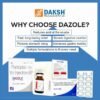 DAZOLE gastroprotective range by Daksh Pharma – Pantoprazole and prokinetic formulation pack.